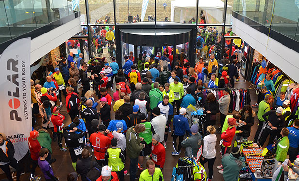 Marathon runners in the Johannesbad Atrium